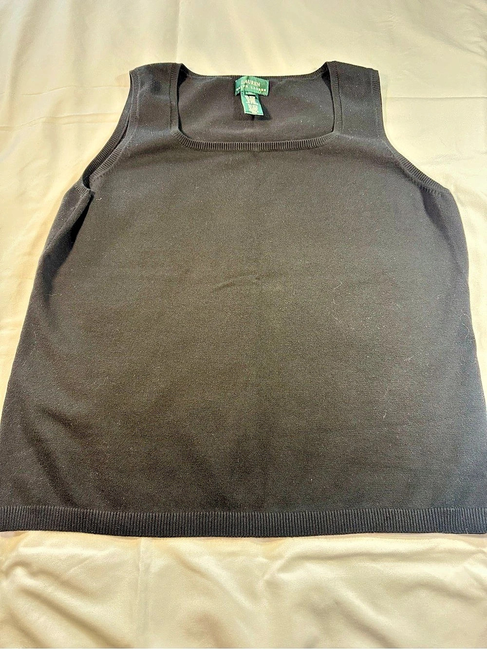 Lauren Ralph Lauren Black Tank Top Size XL Like New